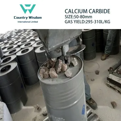 50-80mm 295L-310L/Kg калциев карбид Cac2 за синтезиране на поливинилхлорид (PVC)