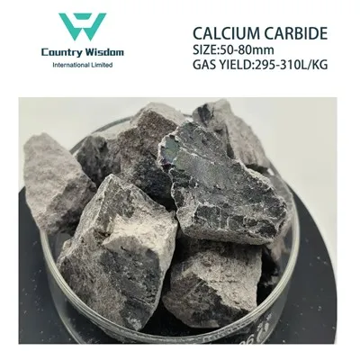 Cac2 Камък от калциев карбид 50-80mm 295L/Kg